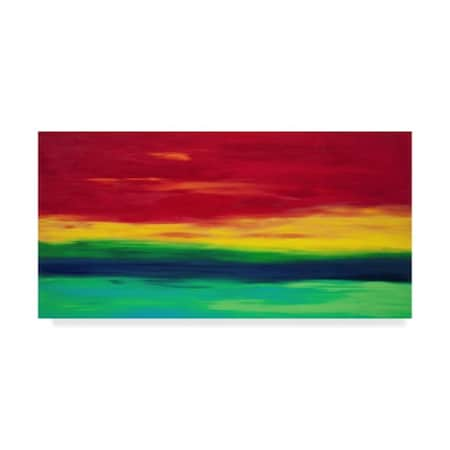 Hilary Winfield 'Island Sky Abstract' Canvas Art,16x32